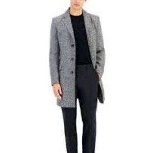 Hugo Boss Mens Slim-Fit Migor Charcoal Charcoal 38R